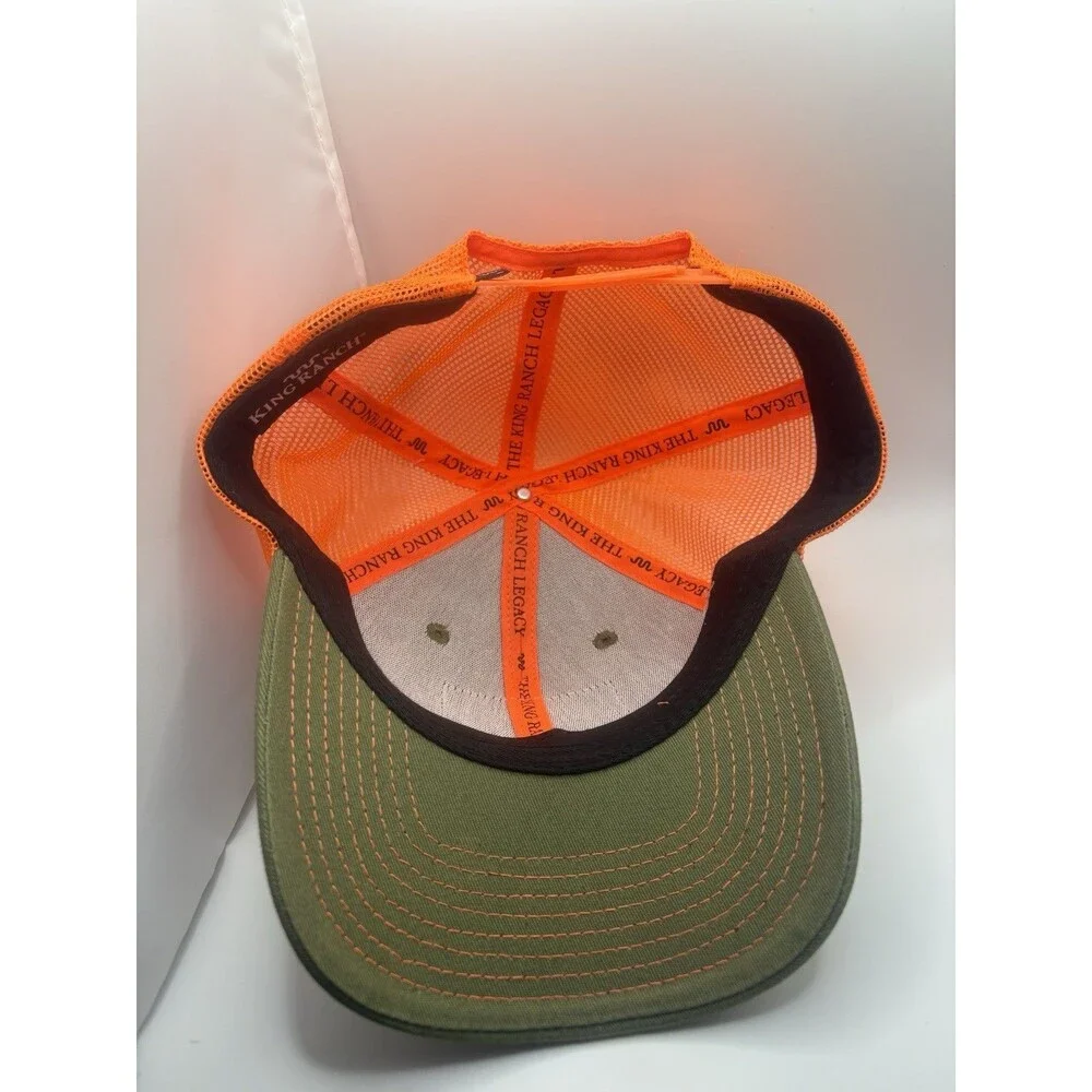 King Ranch Texas Trucker Green Snapback Cap Removeable Patch